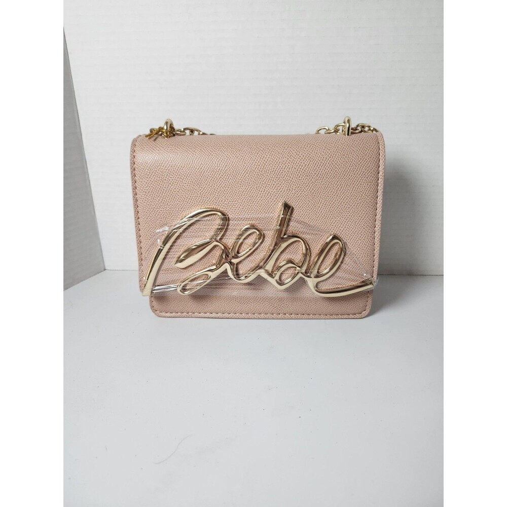 bebe Gabriel Crossbody Bag in Blush With Script Logo